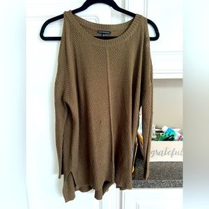 Brown off the shoulder sweater